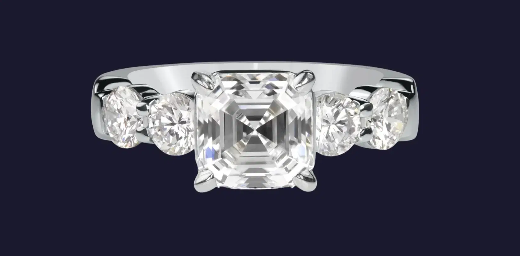 Asscher engagement ring