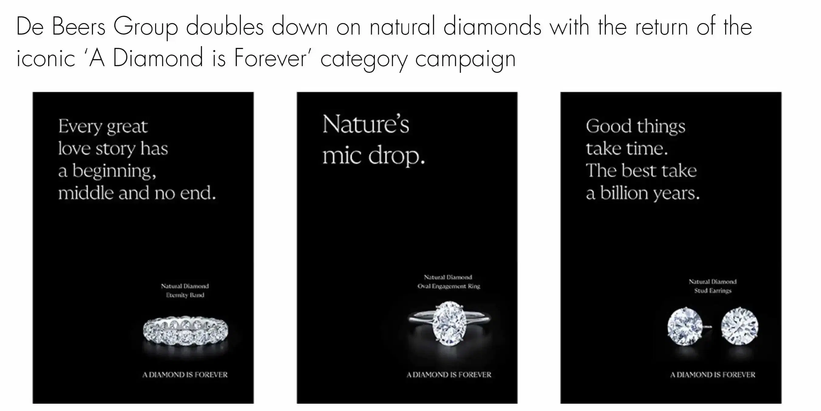 De Beers Launches $20 Million Holiday Campaign: 'A Diamond Is Forever'