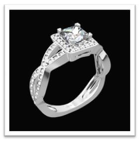asscher cut engagement ring design