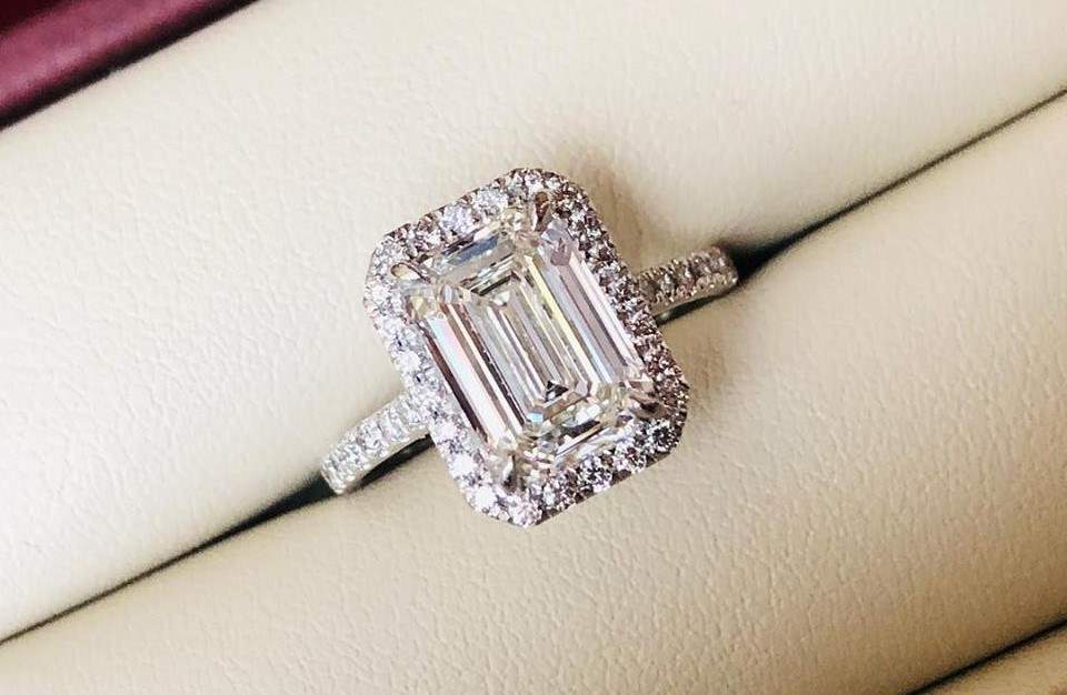 emerald cut diamond engagement ring emerald cut diamond engagement ring
