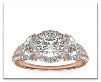 round rose gold halo engagement ring round rose gold halo engagement ring