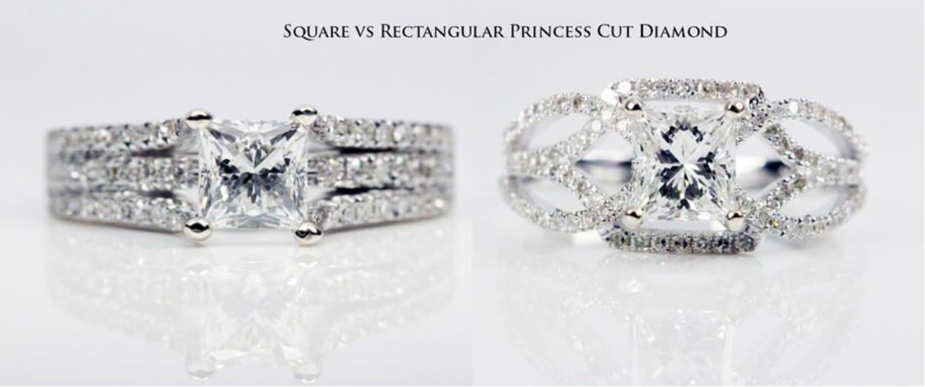 Square vs elongated princess cut